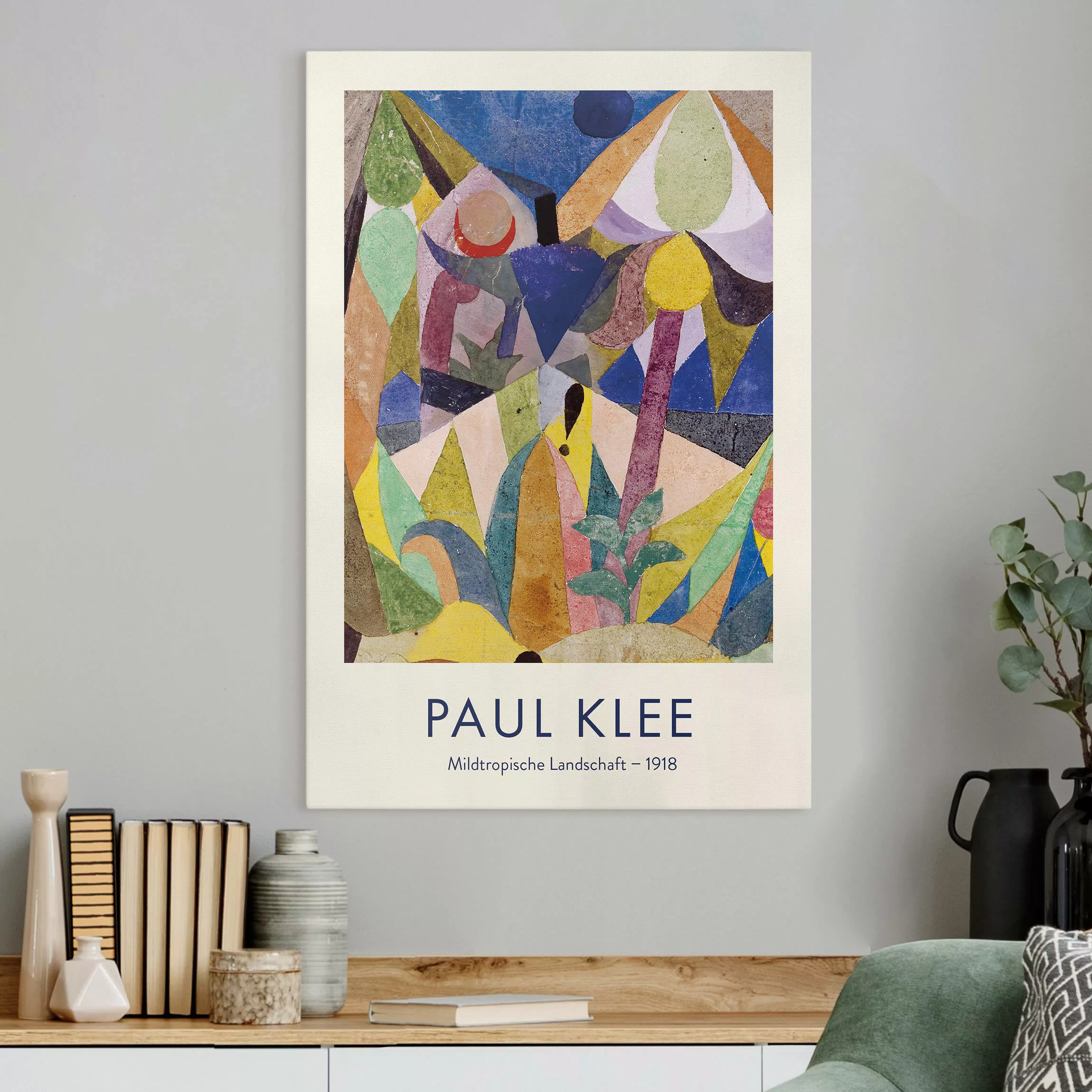 Leinwandbild Paul Klee - Mildtropische Landschaft - Museumsedition günstig online kaufen