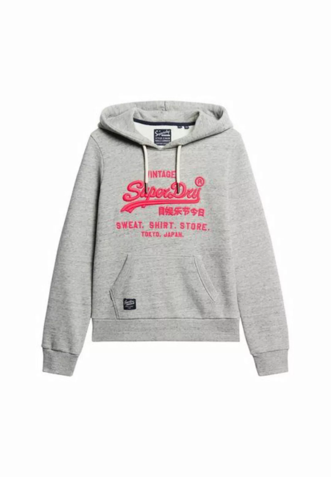 Superdry Hoodie Superdry Damen Hoody NEON VL HOODIE LA Athletic Grey Marl günstig online kaufen