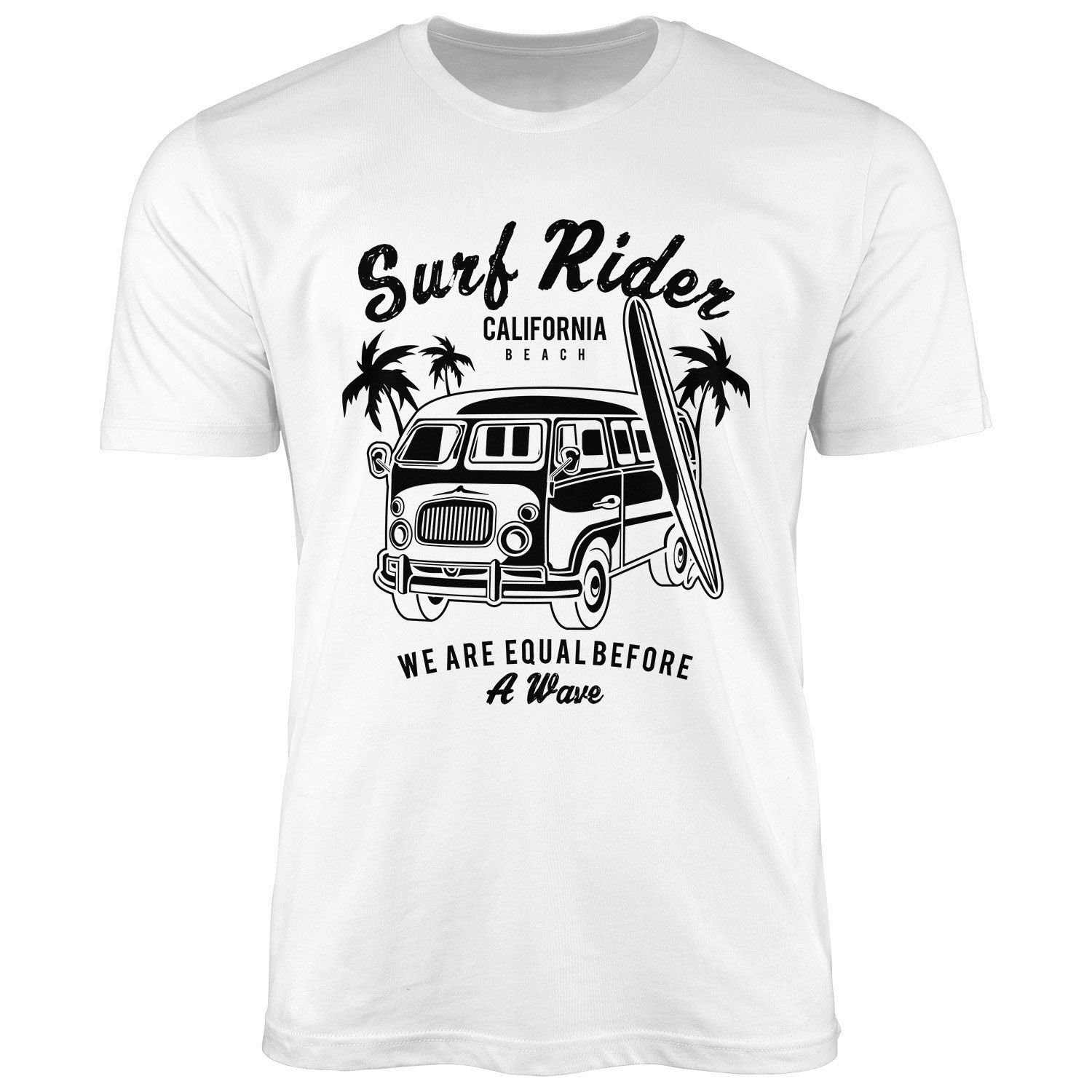 Neverless Print-Shirt Herren T-Shirt Bus Surfing günstig online kaufen