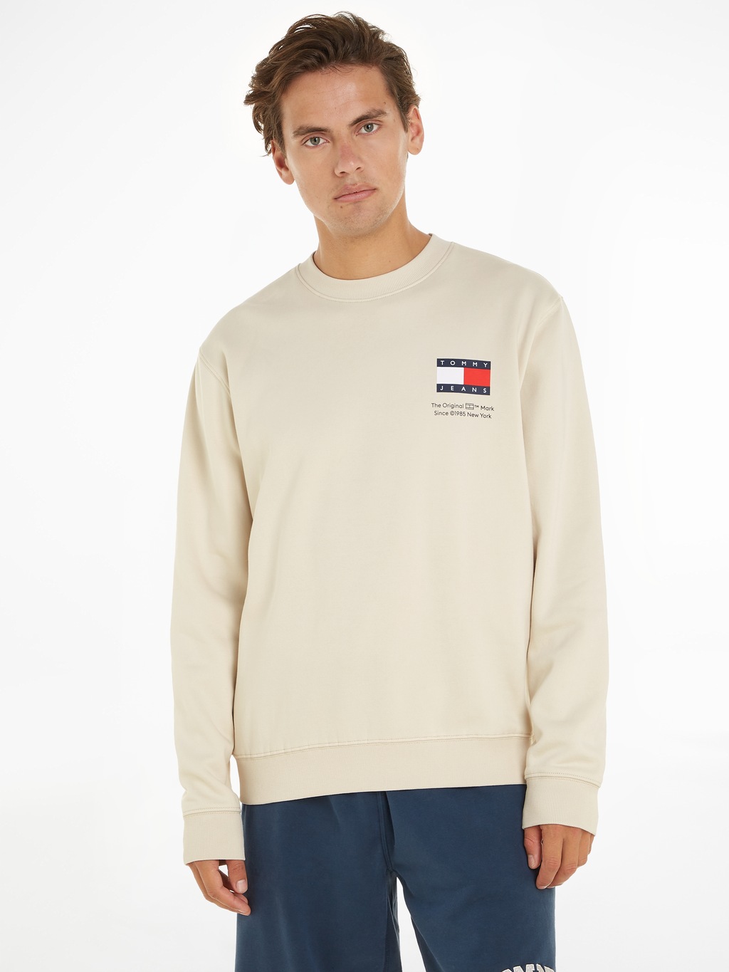 Tommy Jeans Sweatshirt "TJM REG ESSENTIAL FLAG CNECK EXT", Rundhals-Sweatsh günstig online kaufen