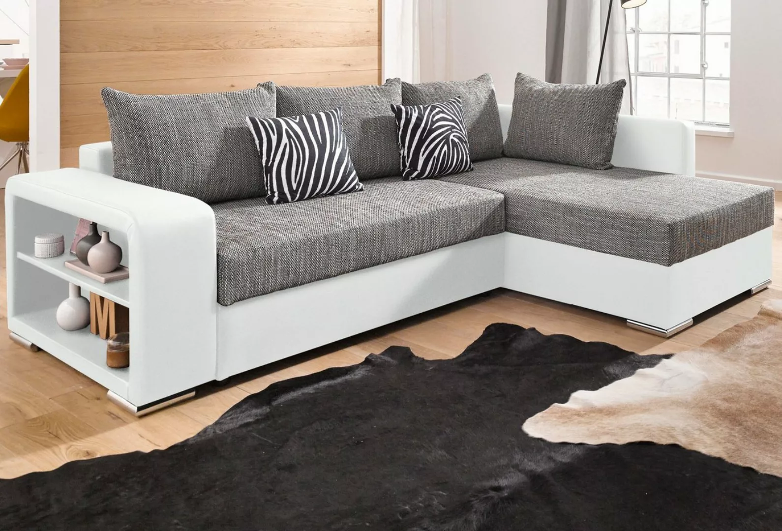 COLLECTION AB Ecksofa »John L-Form«, mit Bettfunktion, wahlweise mit Federk günstig online kaufen