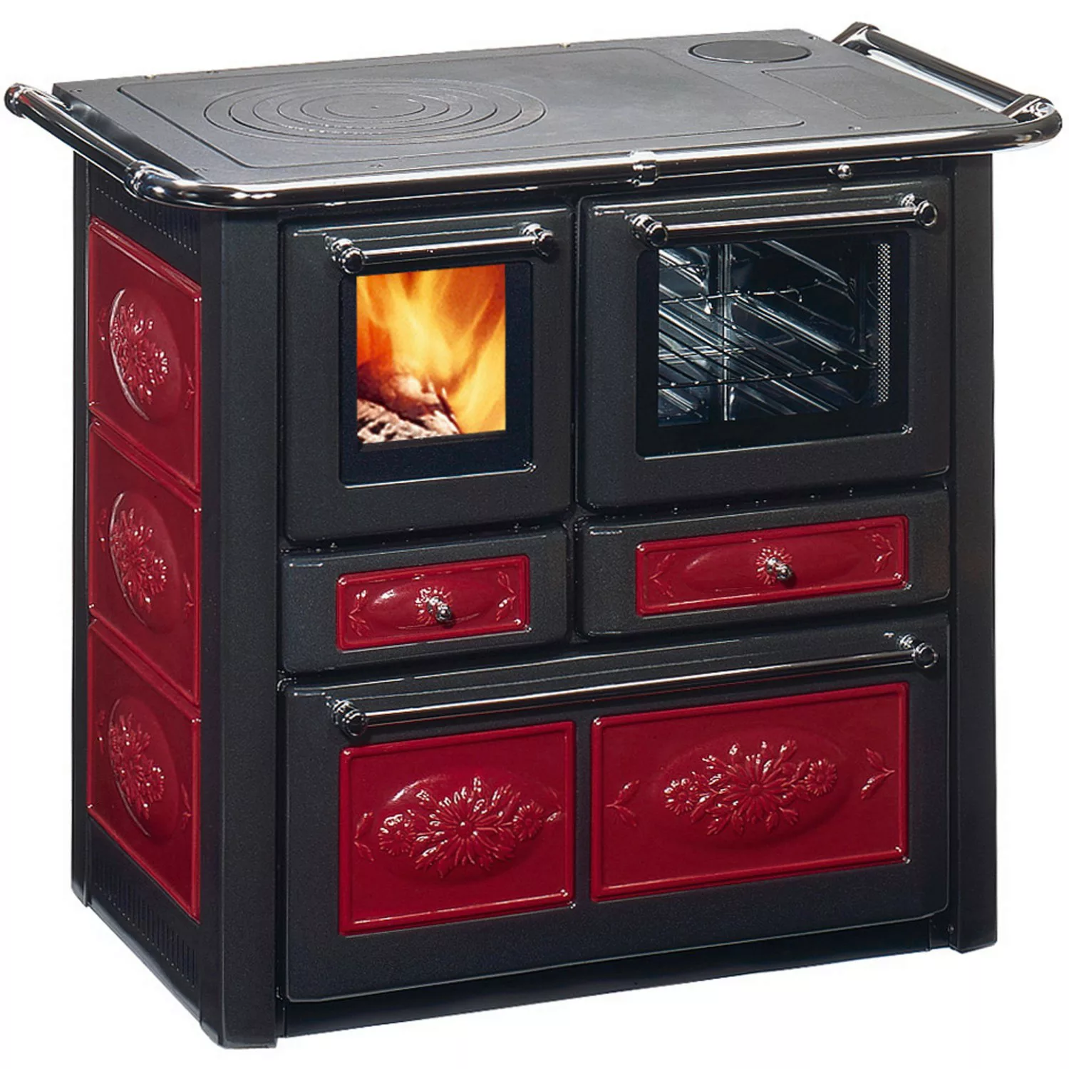 Westminster Kaminofen K 85 F Keramik Bordeaux 6 kW günstig online kaufen