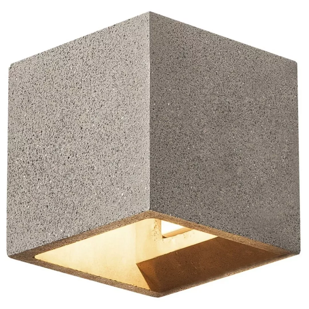 SLV Solid Cube Beton-Wandleuchte, schwarz günstig online kaufen