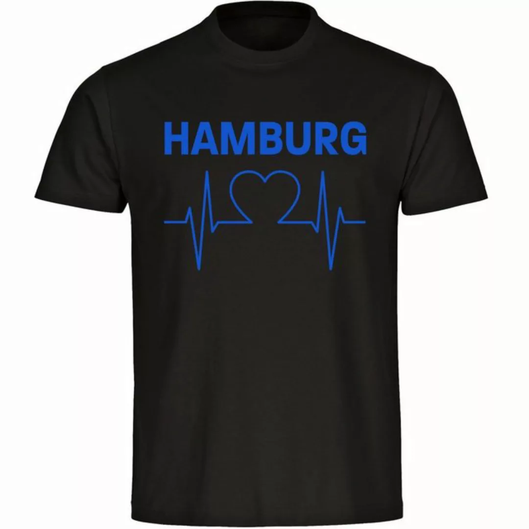 multifanshop T-Shirt Herren Hamburg - Herzschlag - Männer günstig online kaufen