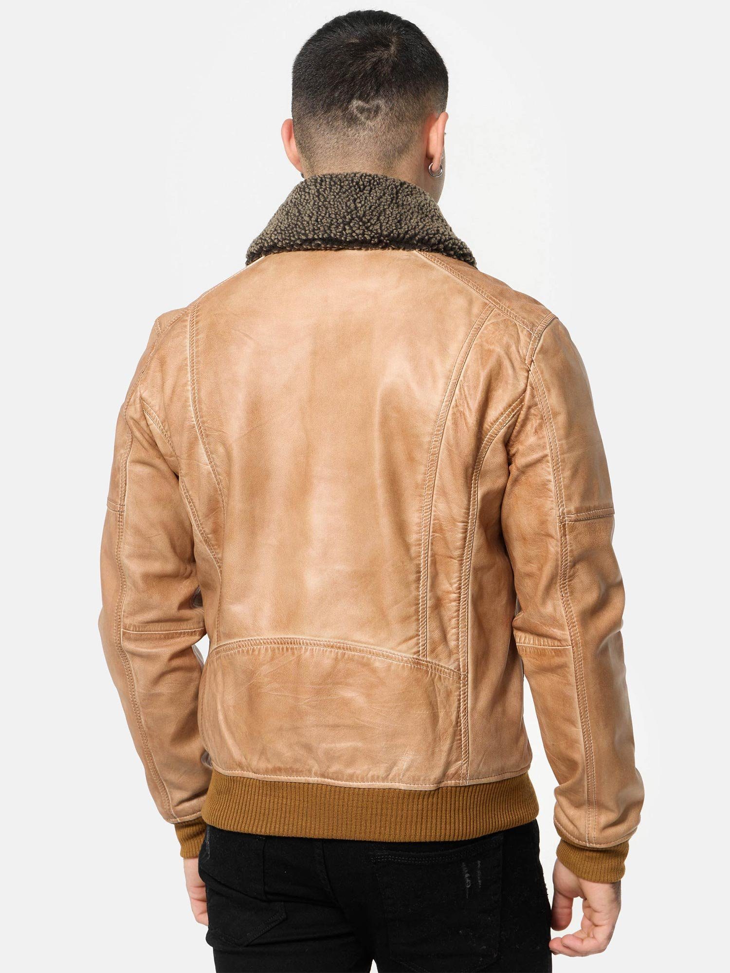 Tazzio Lederjacke A801 mit abnehmbarem Fell günstig online kaufen