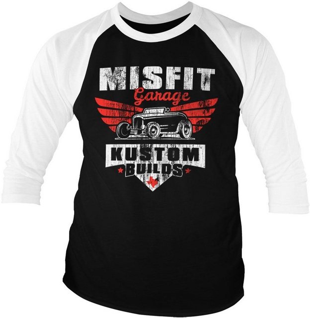 Misfit Garage T-Shirt Kustom Builds Baseball 3/4 Sleeve Tee günstig online kaufen