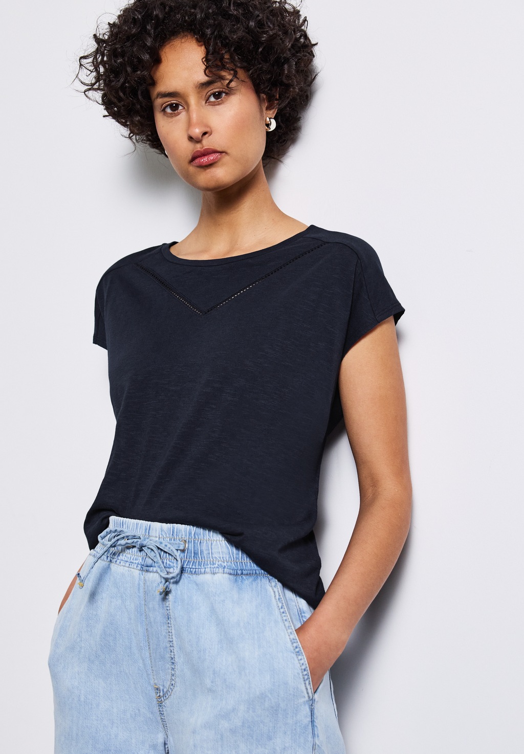 STREET ONE T-Shirt, mit Schlitz am Saum günstig online kaufen