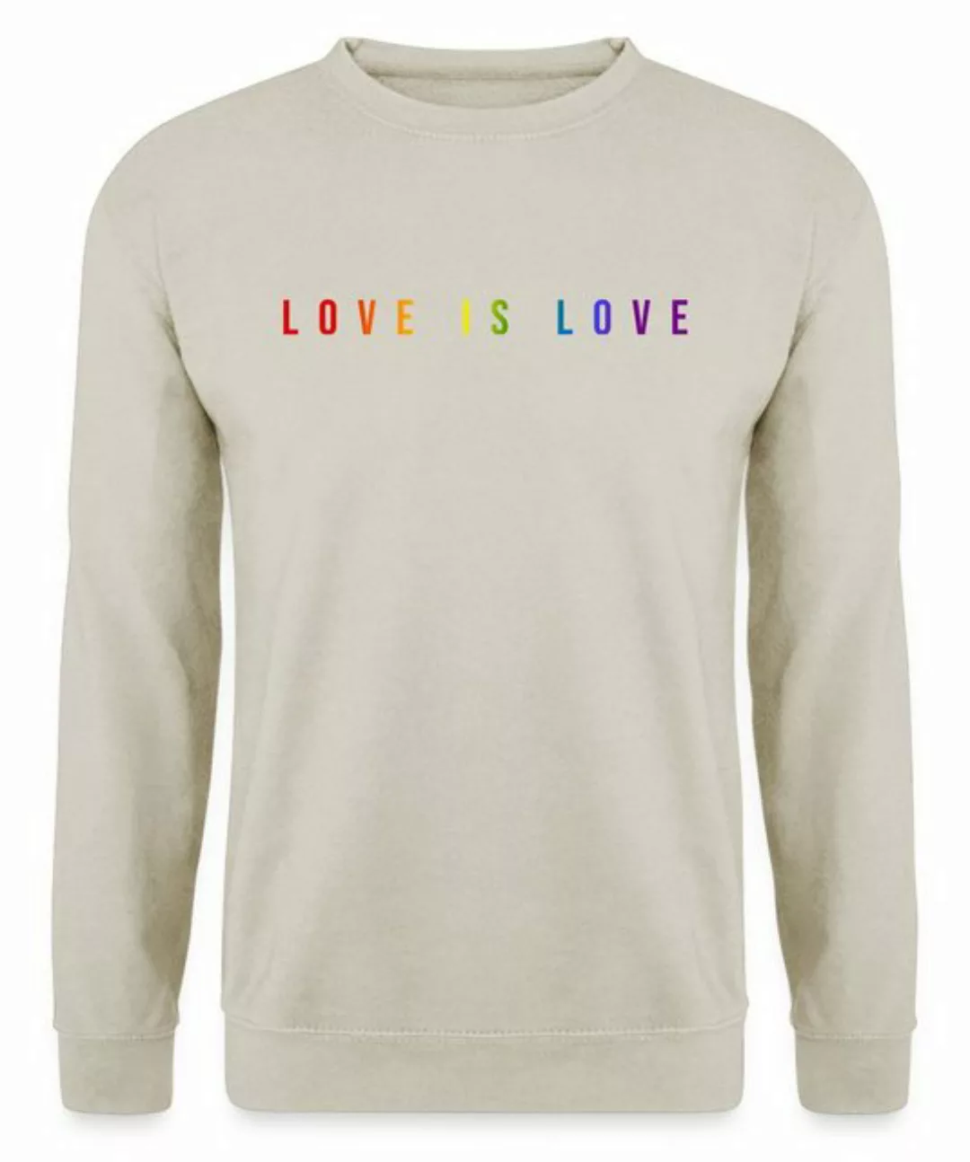 Quattro Formatee Sweatshirt Love is Love - Stolz Regenbogen LGBT Gay Pride günstig online kaufen
