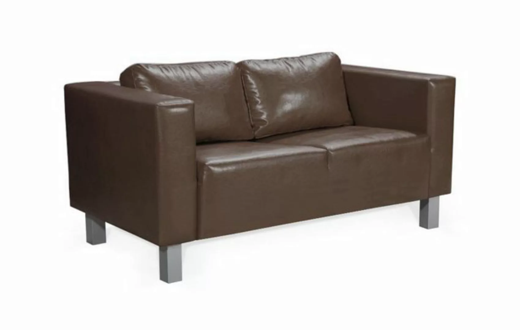 Fun Möbel 2-Sitzer Sofa Designersofa MAILAND 2-Sitzer in Kunstleder, inkl. günstig online kaufen