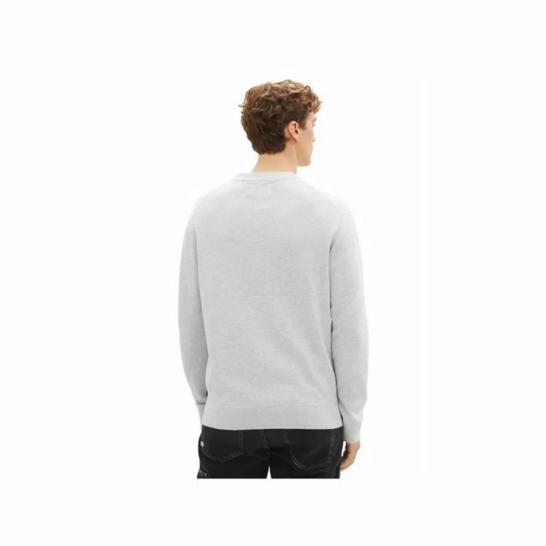 Tom Tailor Denim Herren Rundhals Pullover STRUCTURED BASIC - Regular Fit günstig online kaufen