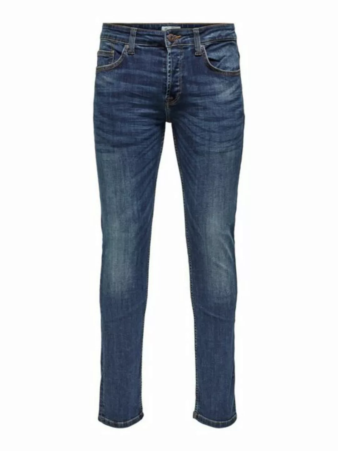 Only & Sons Herren Jeans ONSWEFT 5076 PK - Straight Fit - Blau - Medium Blu günstig online kaufen