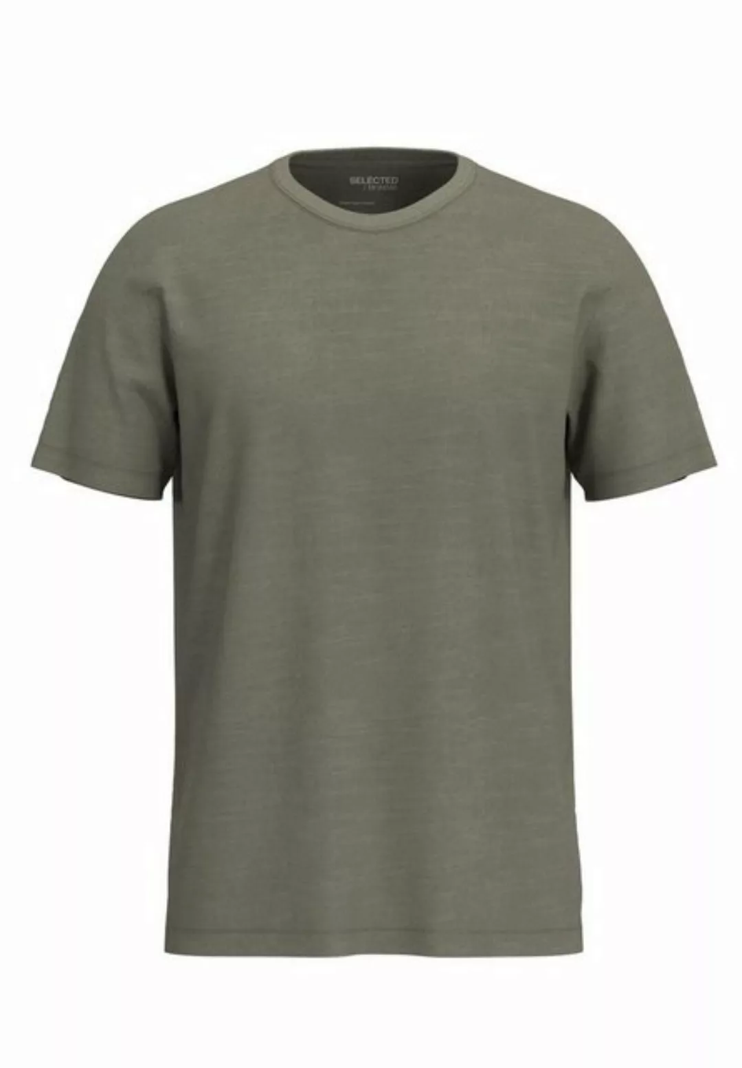 Selected Homme Herren Rundhals T-Shirt SLHASPEN SLUB - Regular Fit günstig online kaufen
