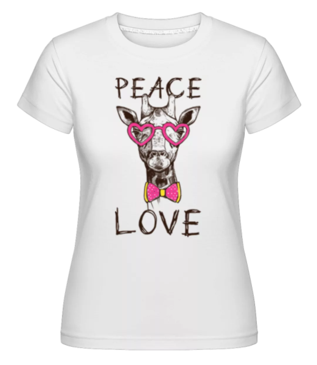 Giraffe Peace Love · Shirtinator Frauen T-Shirt günstig online kaufen
