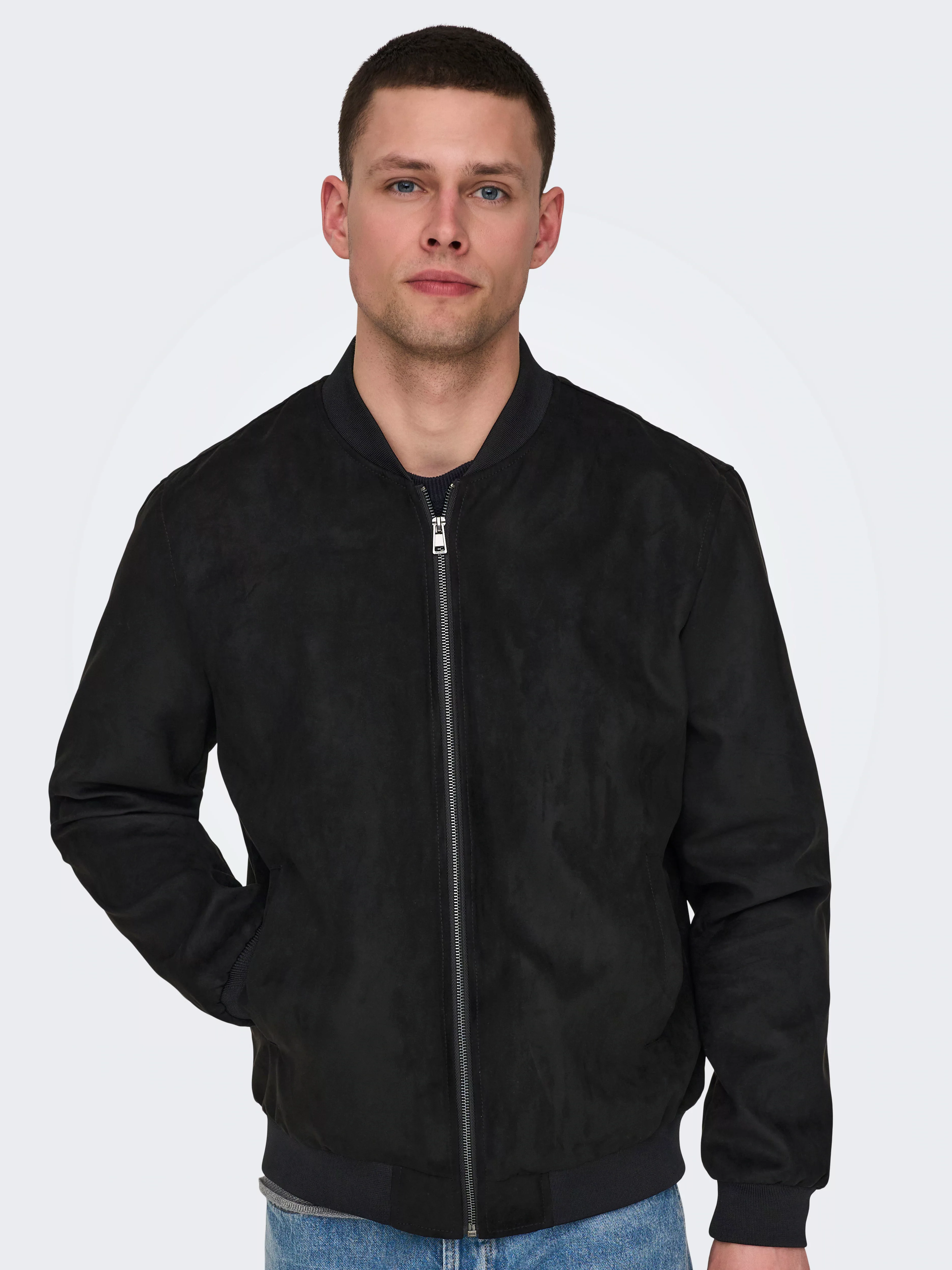 ONLY & SONS Bomberjacke "ONSLUCAS FAKE SUEDE BOMBER OTW" günstig online kaufen