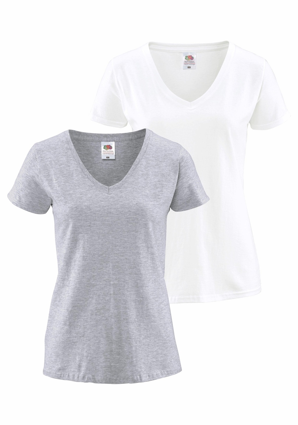 Fruit of the Loom V-Shirt "Lady-Fit Valueweight V-Neck", (Packung, 2 tlg., günstig online kaufen