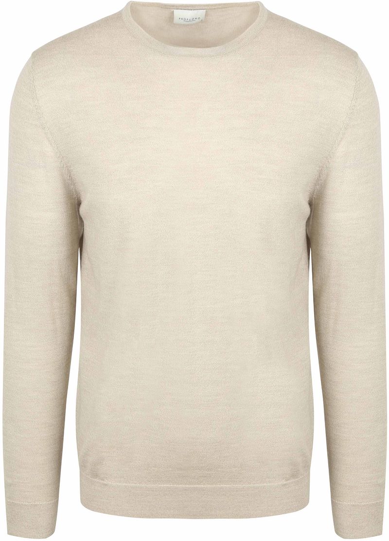 Profuomo Pullover Merinowolle Beige - Größe M günstig online kaufen