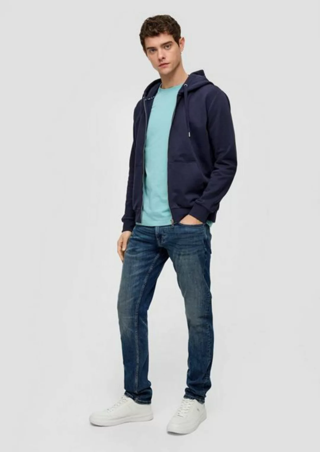QS Stoffhose Jeans Rick / Slim Fit / Mid Rise / Slim Leg Waschung günstig online kaufen