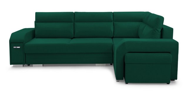 DB-Möbel Ecksofa "Aretas Monolit" mit Hocker und Minibar, mit Schlaffunktio günstig online kaufen