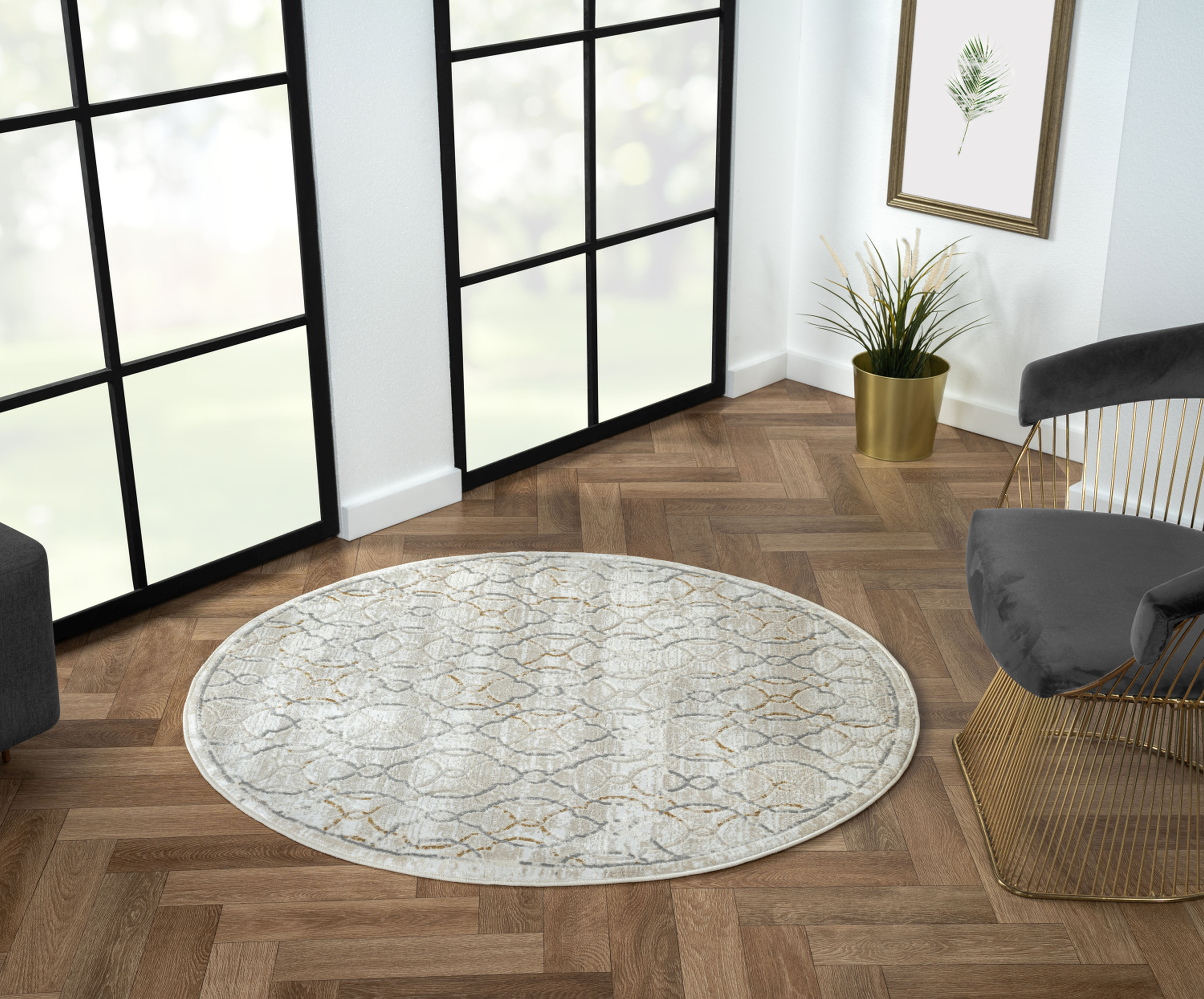 Myflair Möbel & Accessoires Teppich »My Floor«, rund, 10 mm Höhe, Kurzflor, günstig online kaufen