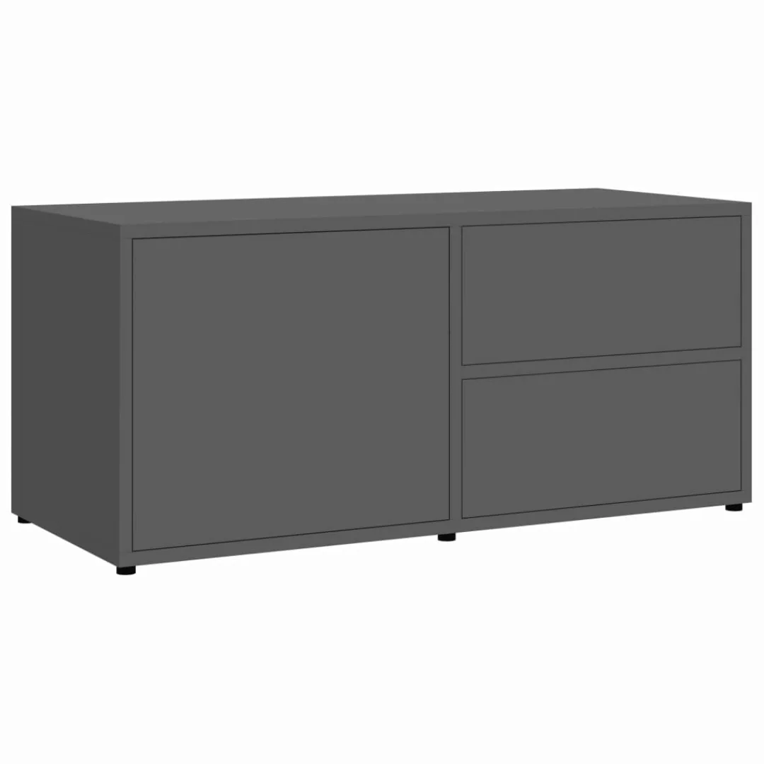 Tv-schrank Hochglanz-grau 80x34x36 Cm Spanplatte günstig online kaufen