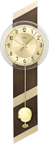 AMS Pendelwanduhr »W7412«, Quarzuhr,Holzgehäuse,Esszimmer,Wohnzimmer günstig online kaufen