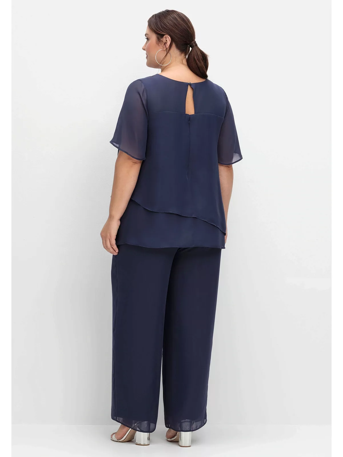 Sheego Jumpsuit "Große Größen", im Lagenlook, mit weitem Bein günstig online kaufen