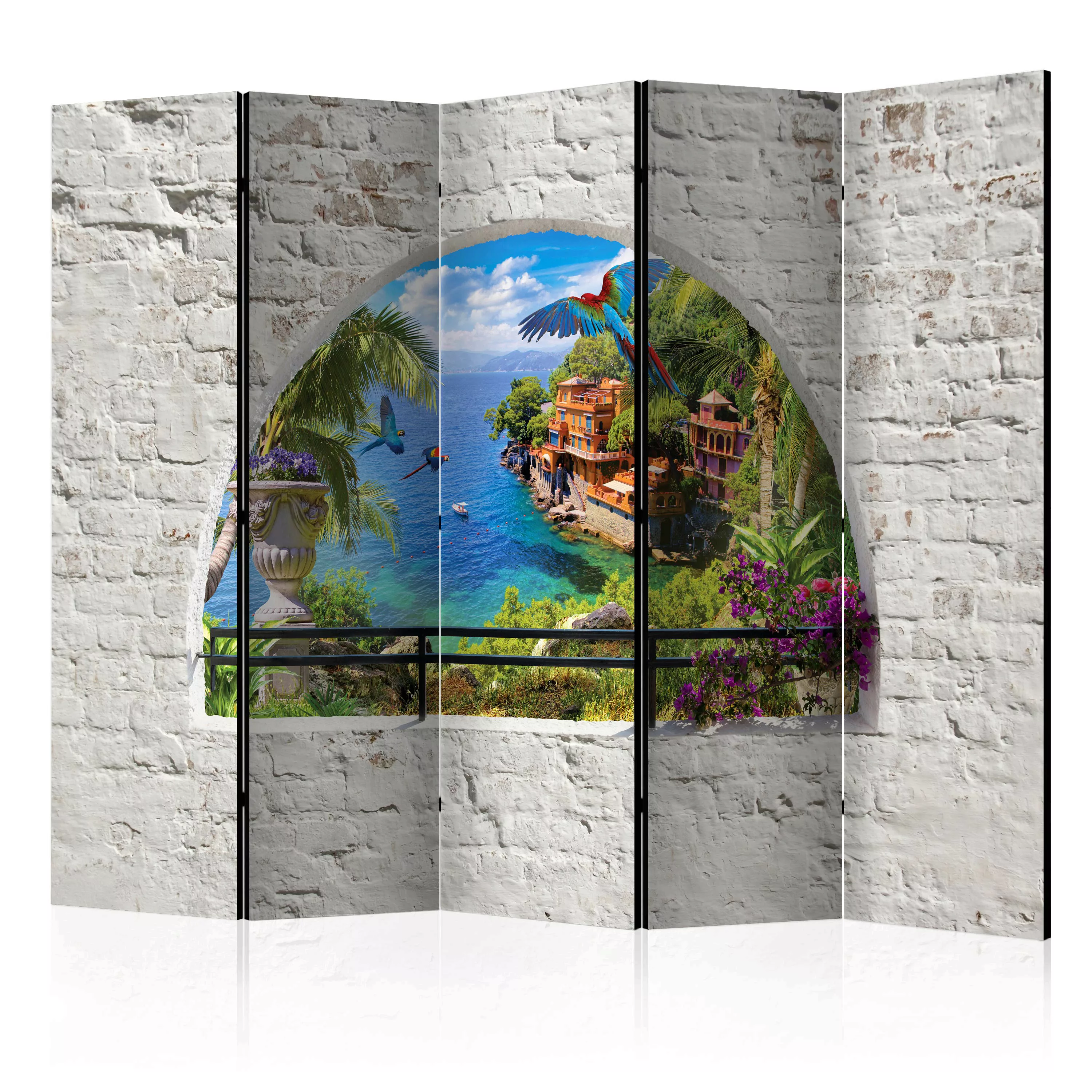5-teiliges Paravent - Window In Paradise Ii [room Dividers] günstig online kaufen
