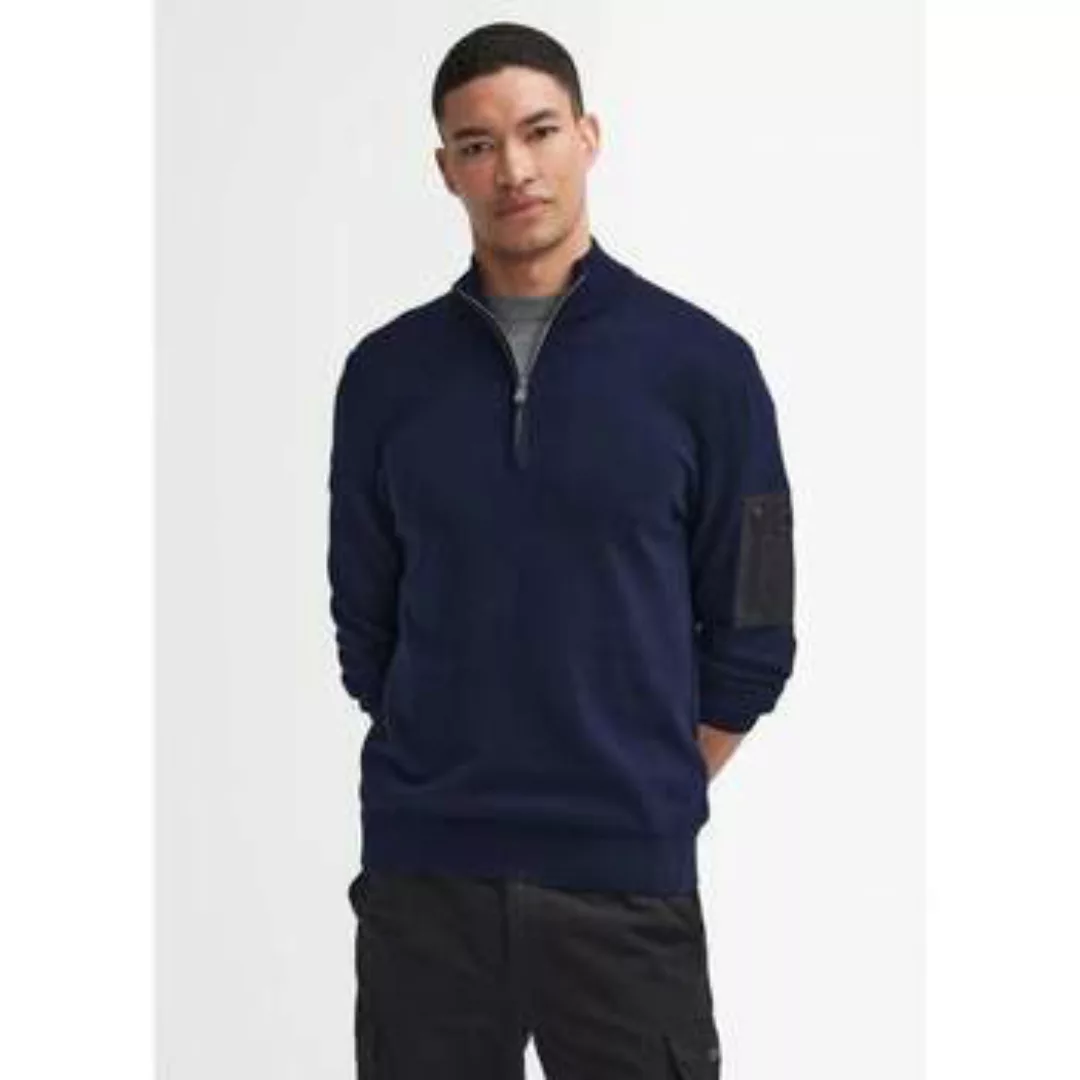 Barbour  Pullover Blades cotton half zip jumper - navy günstig online kaufen