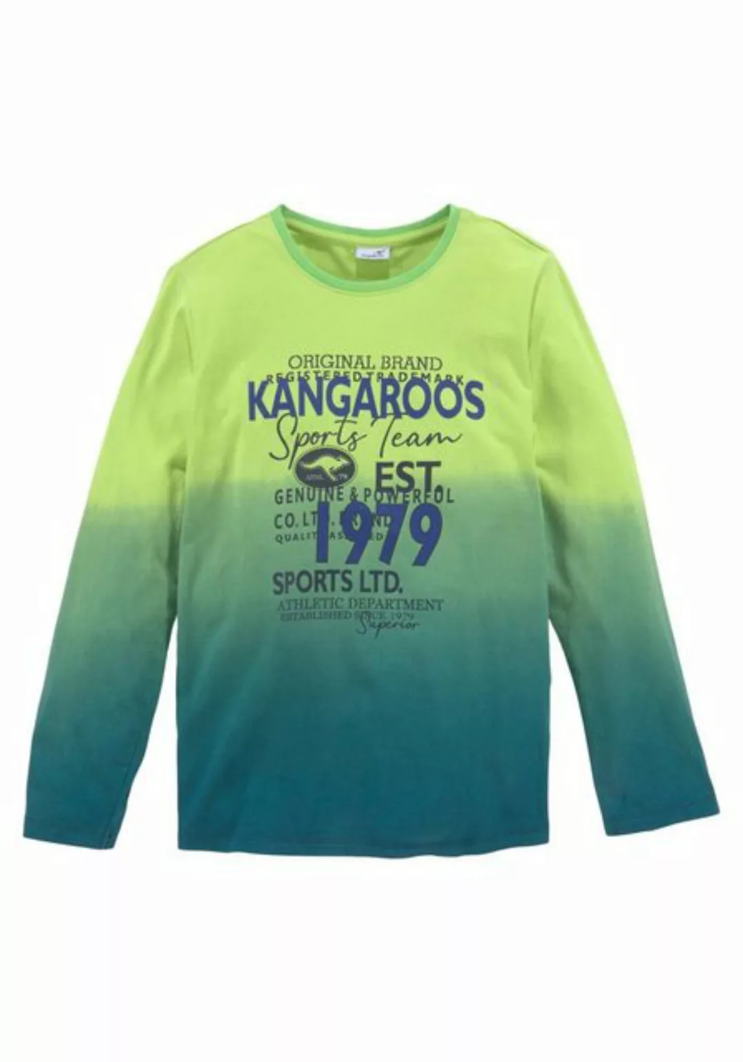 KangaROOS Langarmshirt mit Farbverlauf, Dip Dye günstig online kaufen