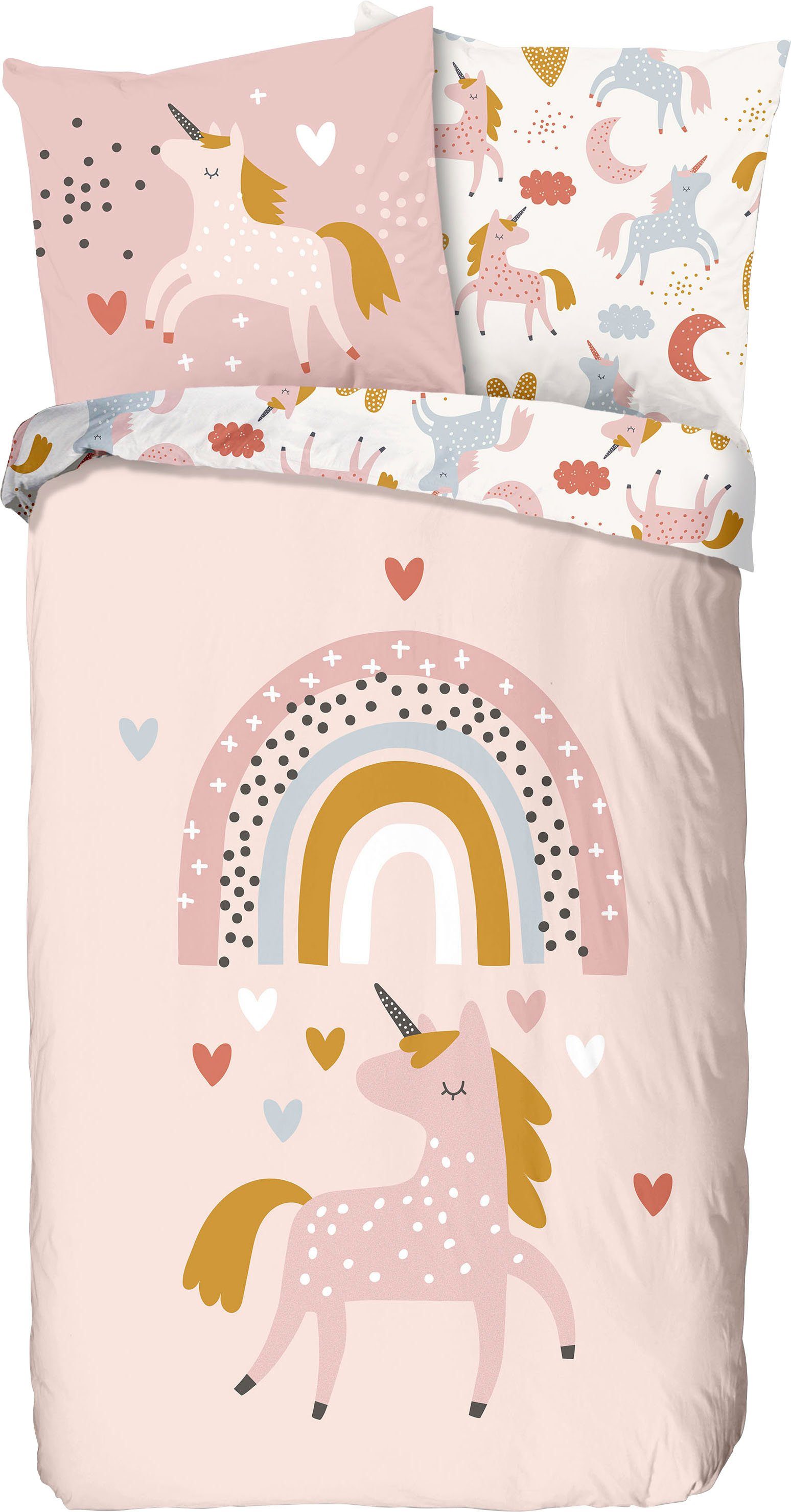 good morning Kinderbettwäsche Unilove, Renforcé, 2 günstig online kaufen