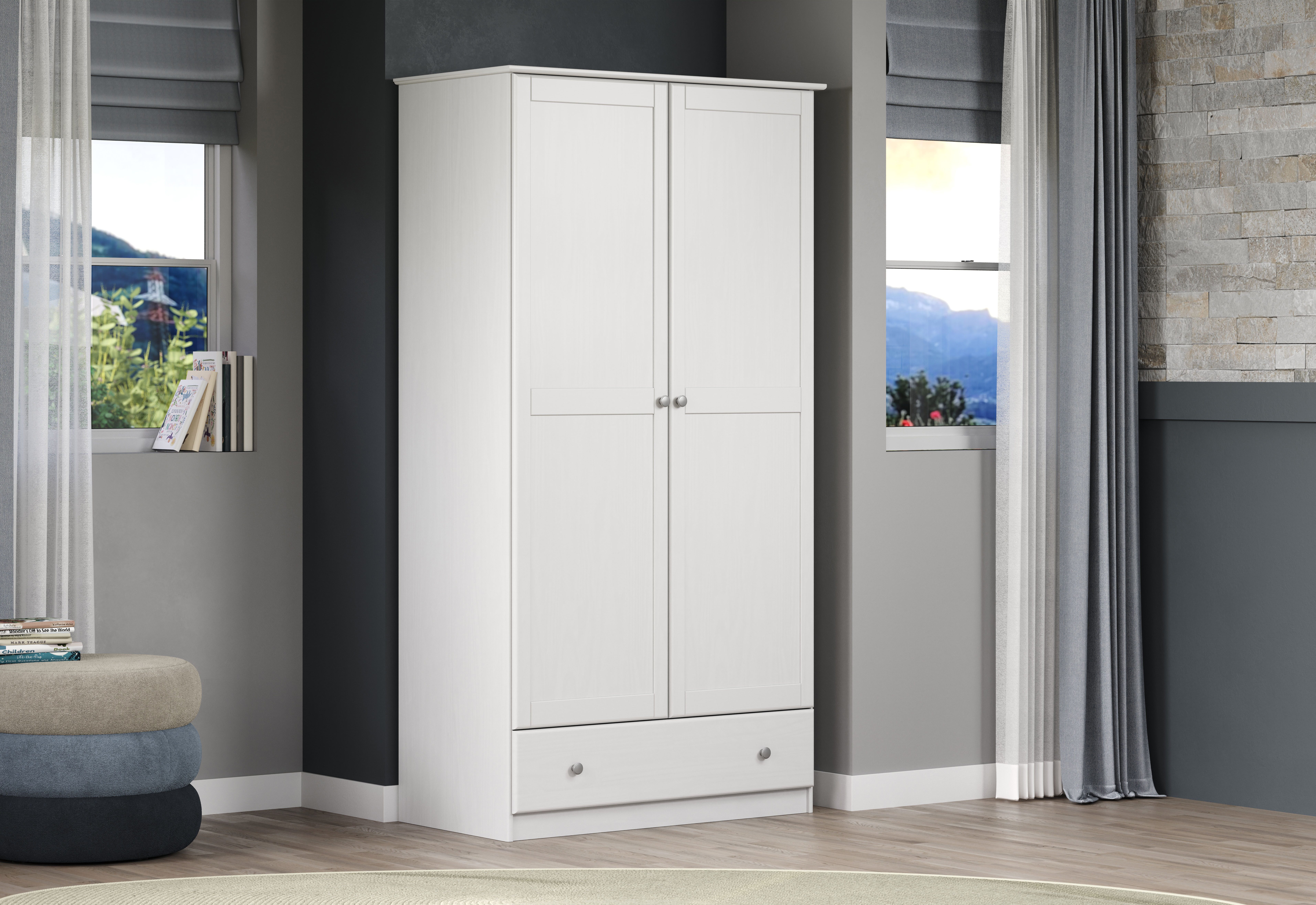 Home affaire Kleiderschrank "Delsbo Garderobenschrank Wäscheschrank Schlafz günstig online kaufen