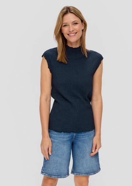 s.Oliver Kurzarmshirt Jersey-Shirt im Slim Fit mit Musterstruktur günstig online kaufen