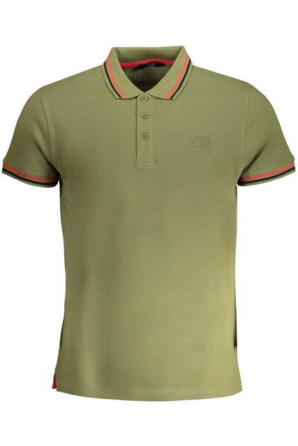 Cavalli Class Poloshirt Herren Kurzarm-Poloshirt Grün mit Kontrastdetails günstig online kaufen