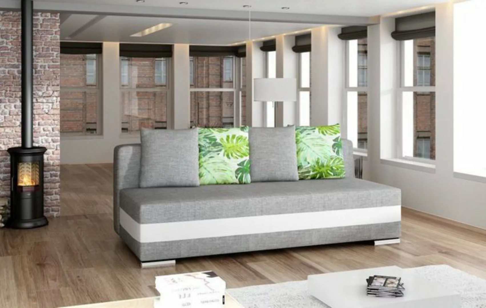 Luxusbetten24 Schlafsofa Designer Sofa Carina, mit Schlaffunktion und Staur günstig online kaufen