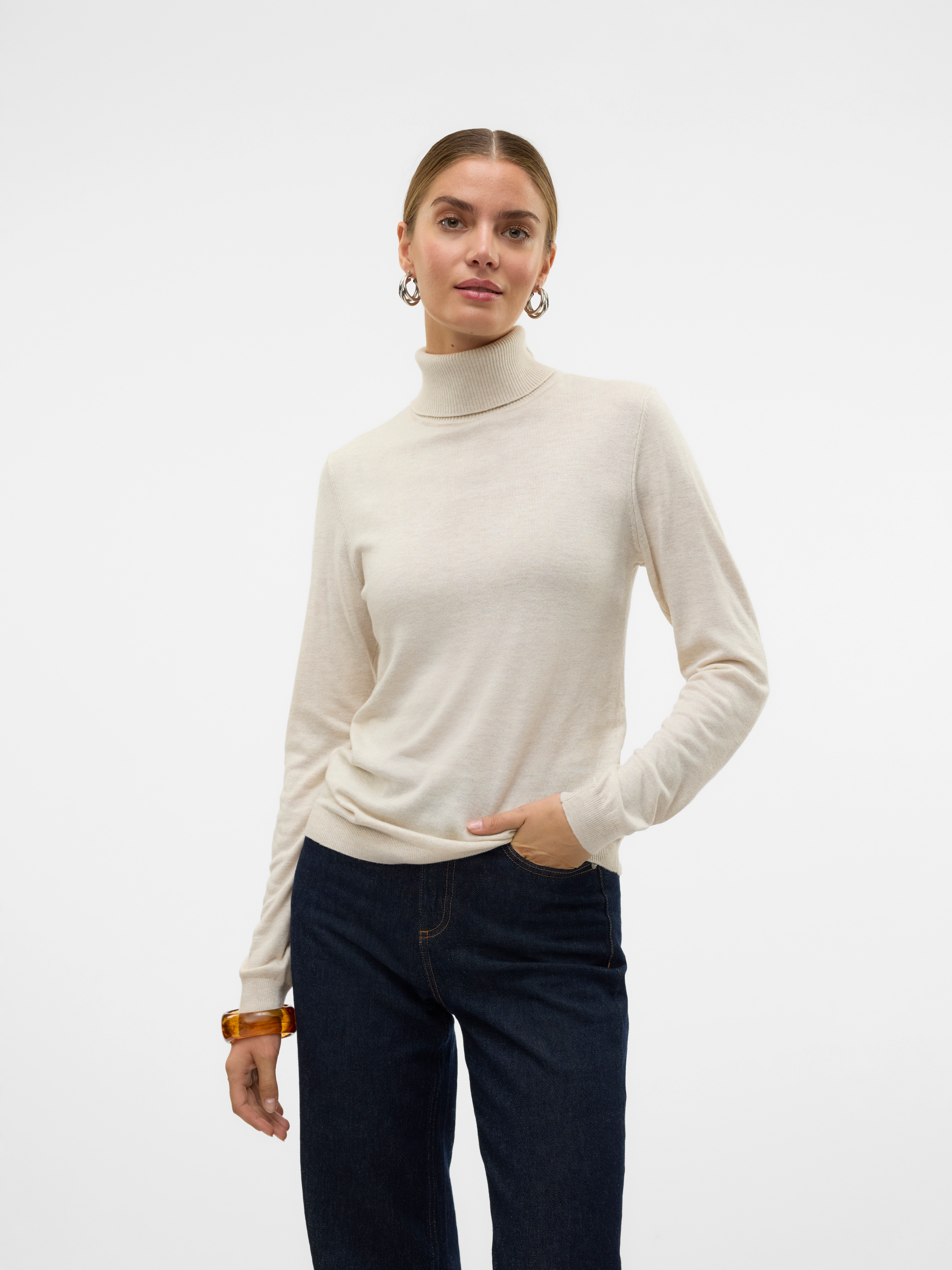 Vero Moda Strickpullover VMIRIS LS ROLLNECK PULLOVER GA NOOS günstig online kaufen