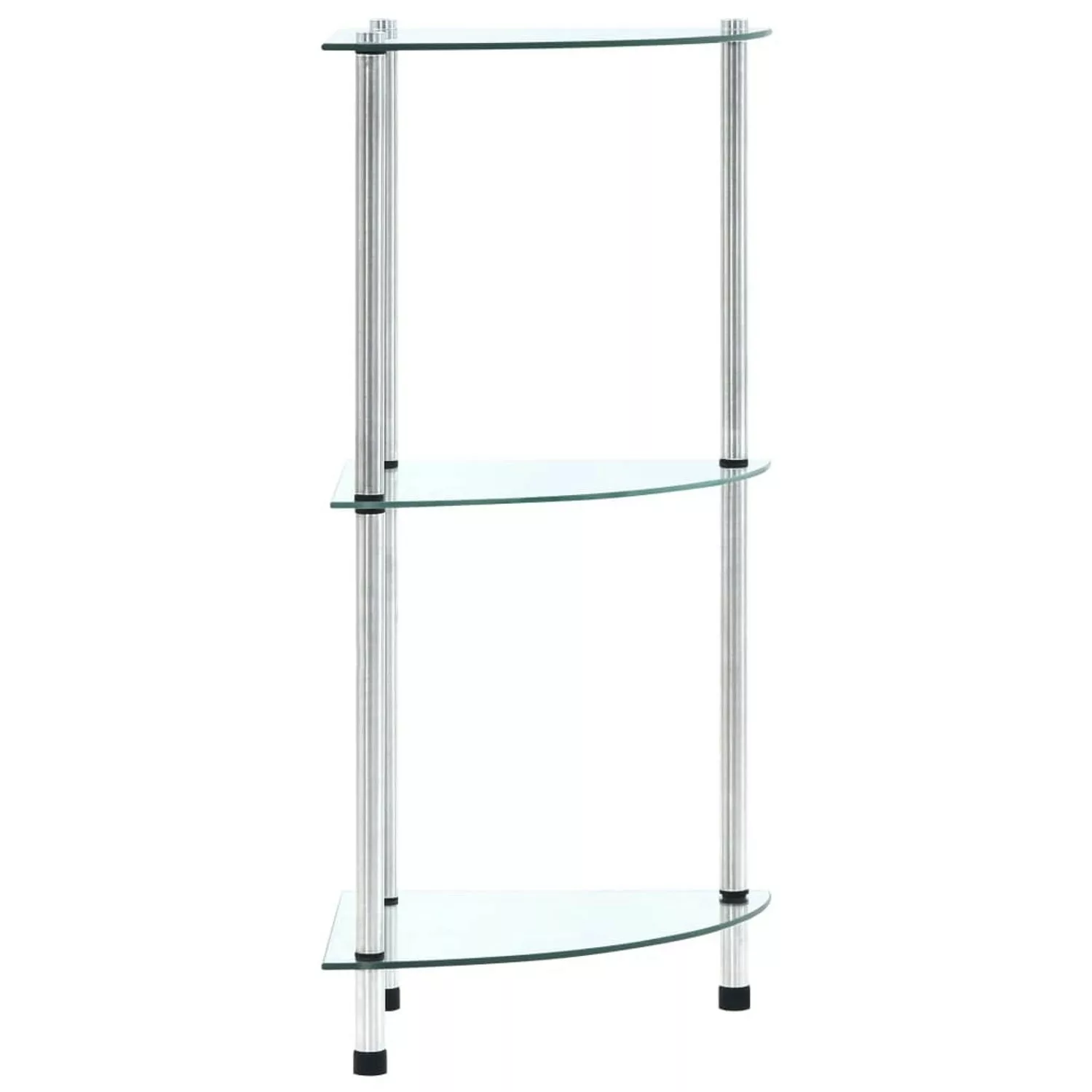 Regal Mit 3 Ablagen Transparent 30x30x67 Cm Hartglas günstig online kaufen