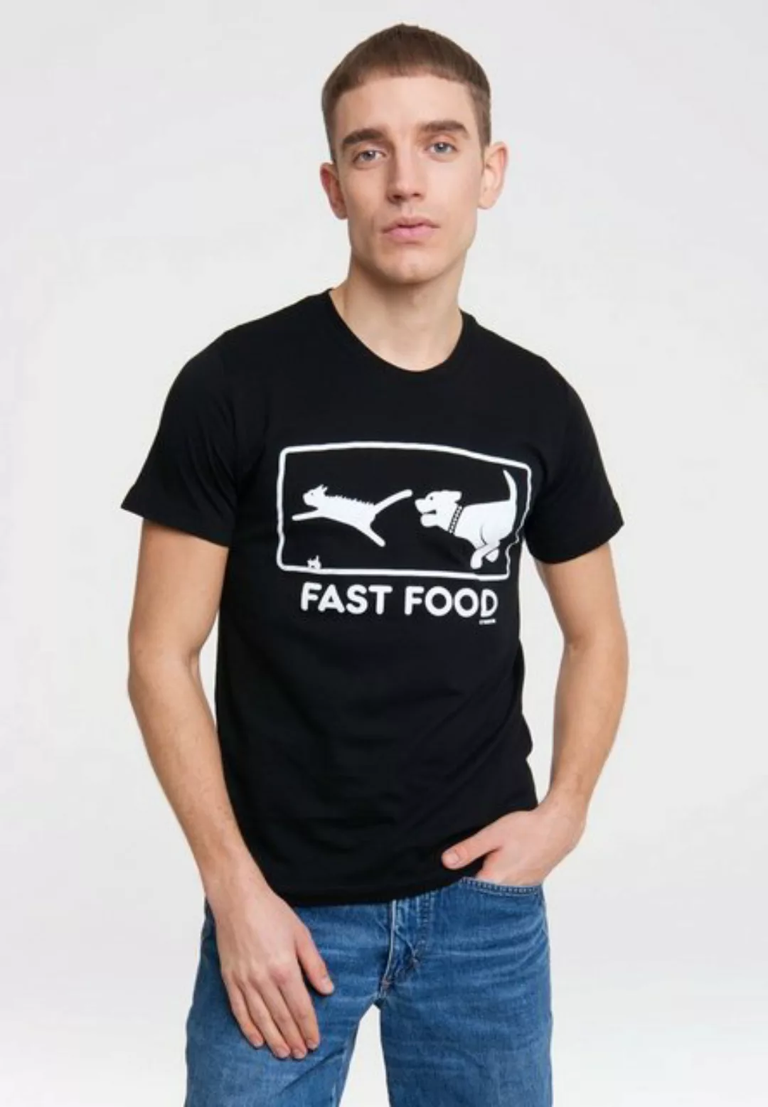 LOGOSHIRT T-Shirt "FAST FOOD", mit lustigem Print günstig online kaufen