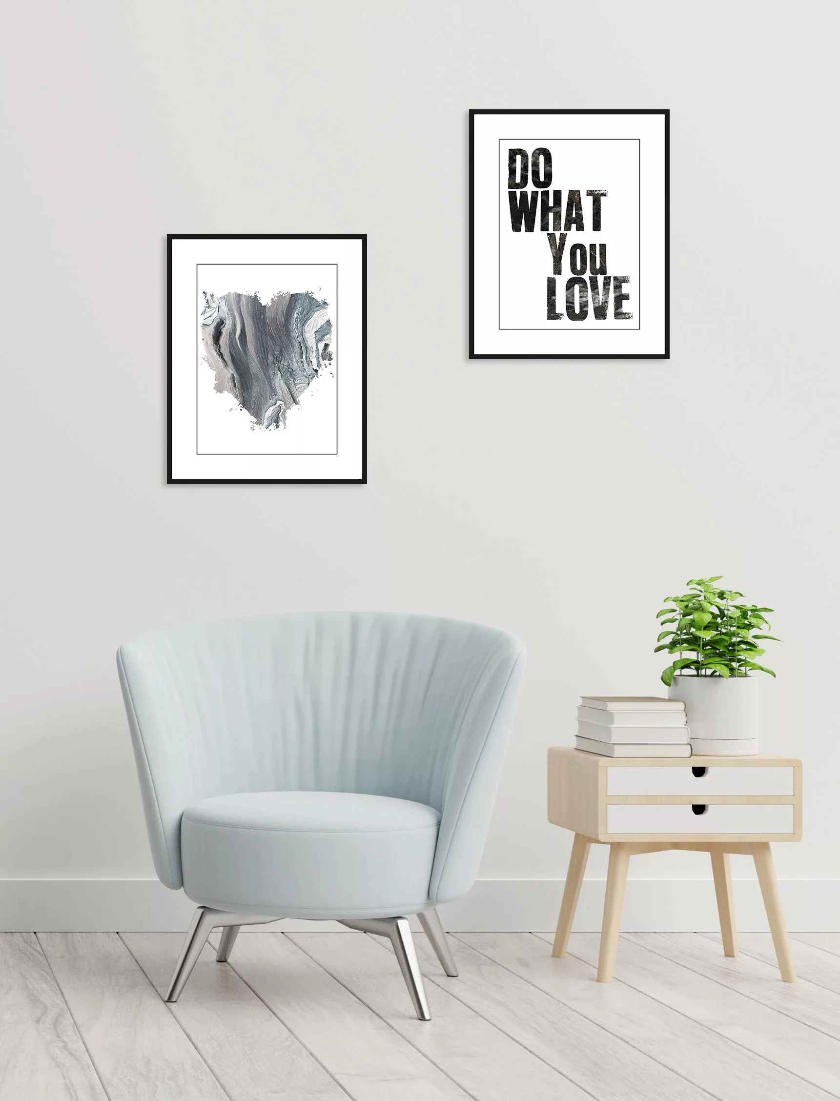 queence Bild "Love", Abstrakt-Schwarz-Weiß-Fashion-Mode-Magazincover-Frau-B günstig online kaufen