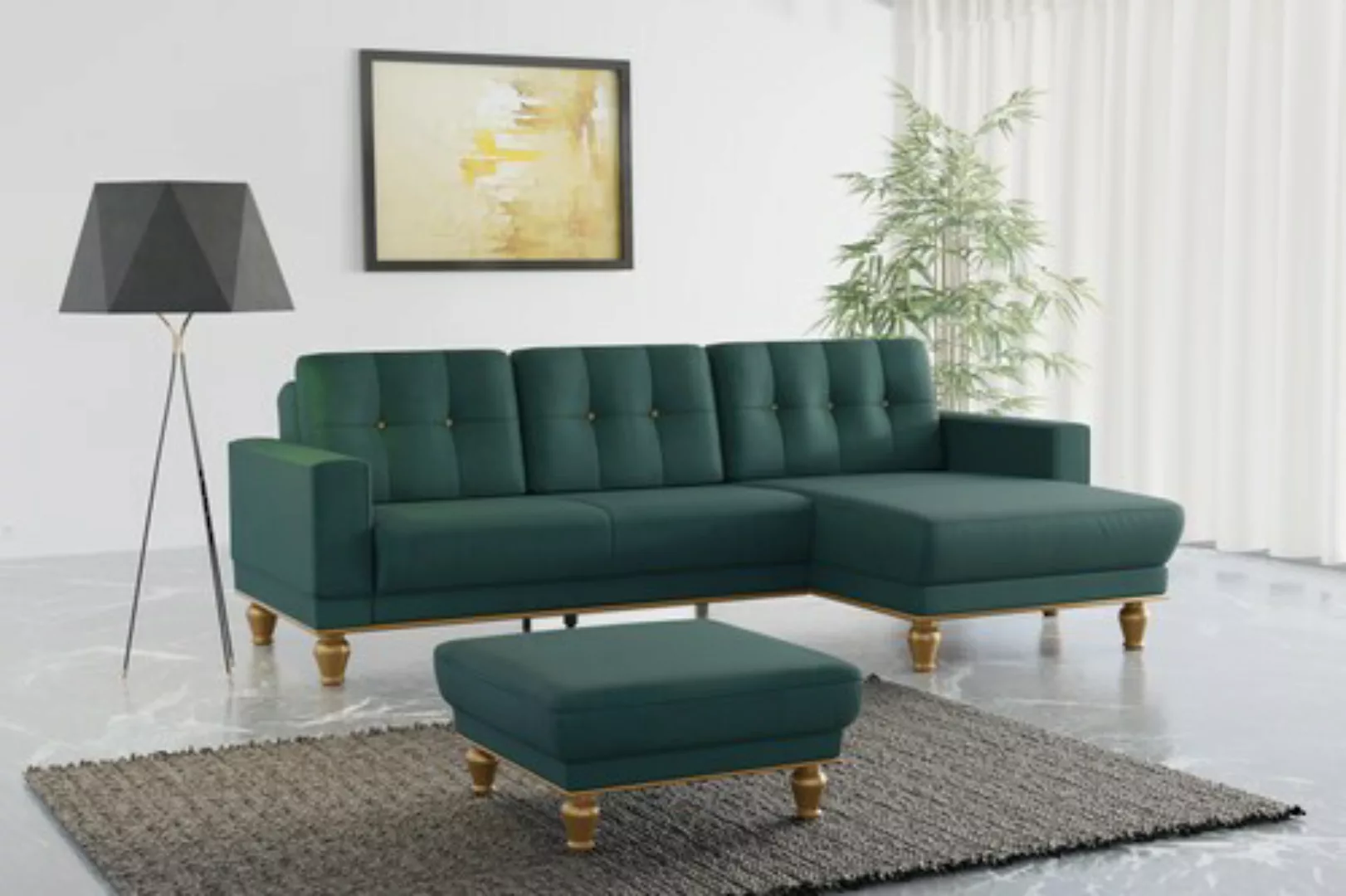 sit&more Ecksofa »Orient 5 L-Form«, mit Strass-Stein, wahlweise mit Bettfun günstig online kaufen