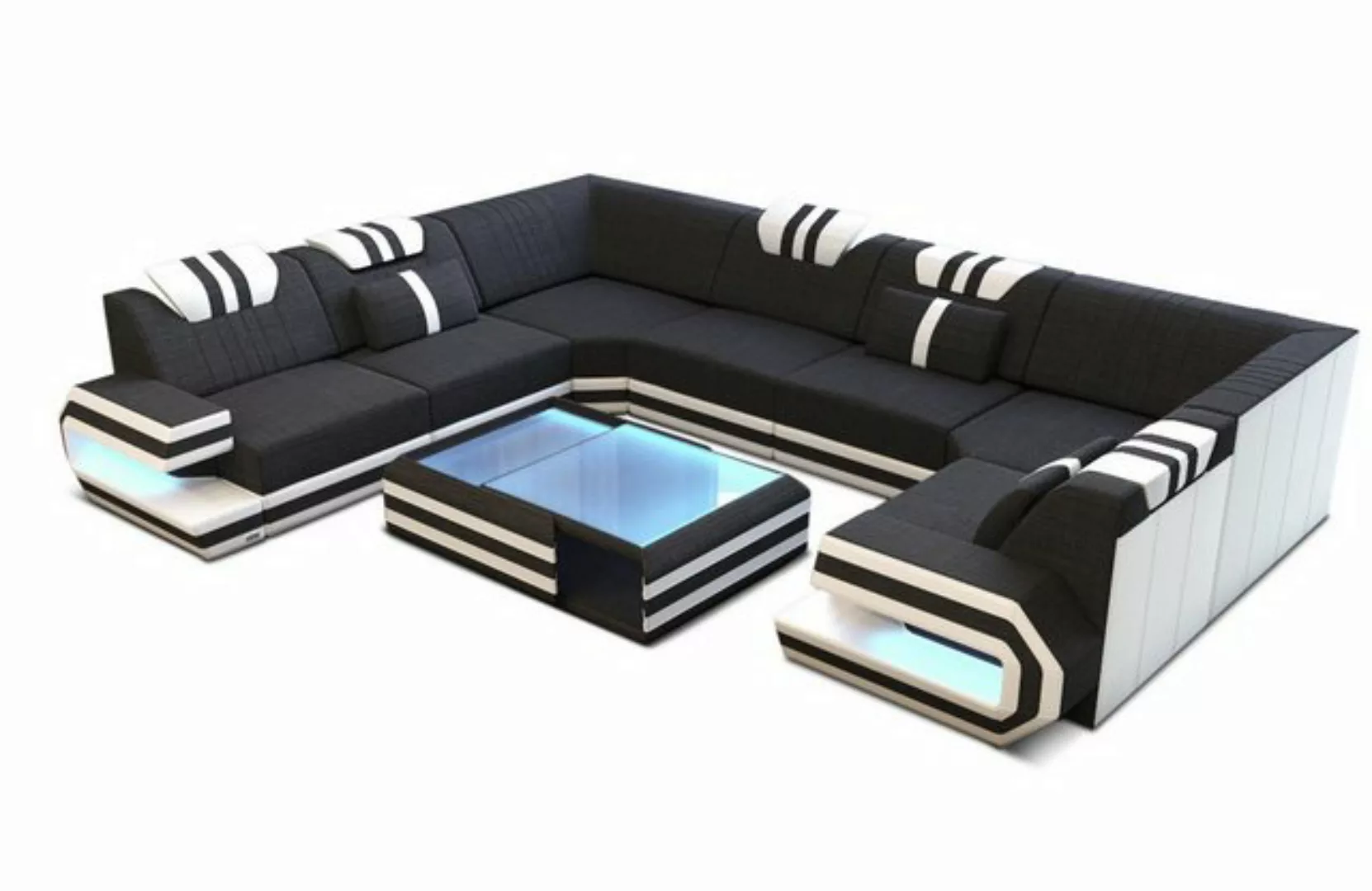 Sofa Dreams Wohnlandschaft Design Polster Stoff Sofa Ragusa U Form H Strukt günstig online kaufen