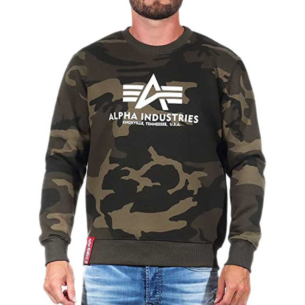 Alpha Industries Basic Camo Sweatshirt XS Olive Camo günstig online kaufen