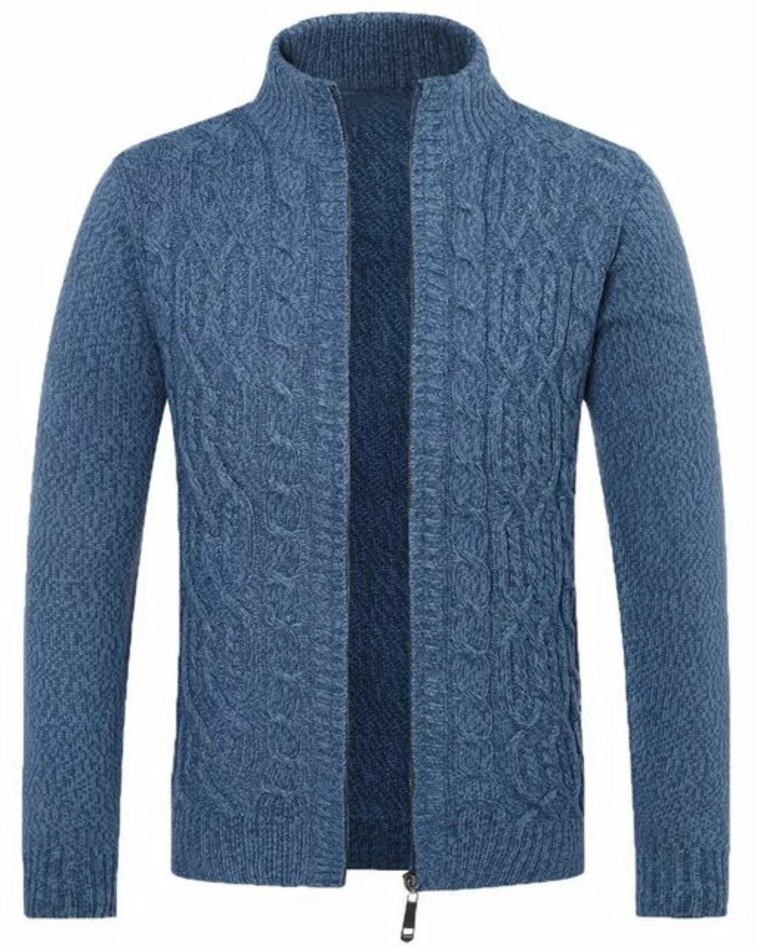 Allthemen Cardigan Herren Strickjacke mit Reißverschluss Grobstrick mit Ste günstig online kaufen