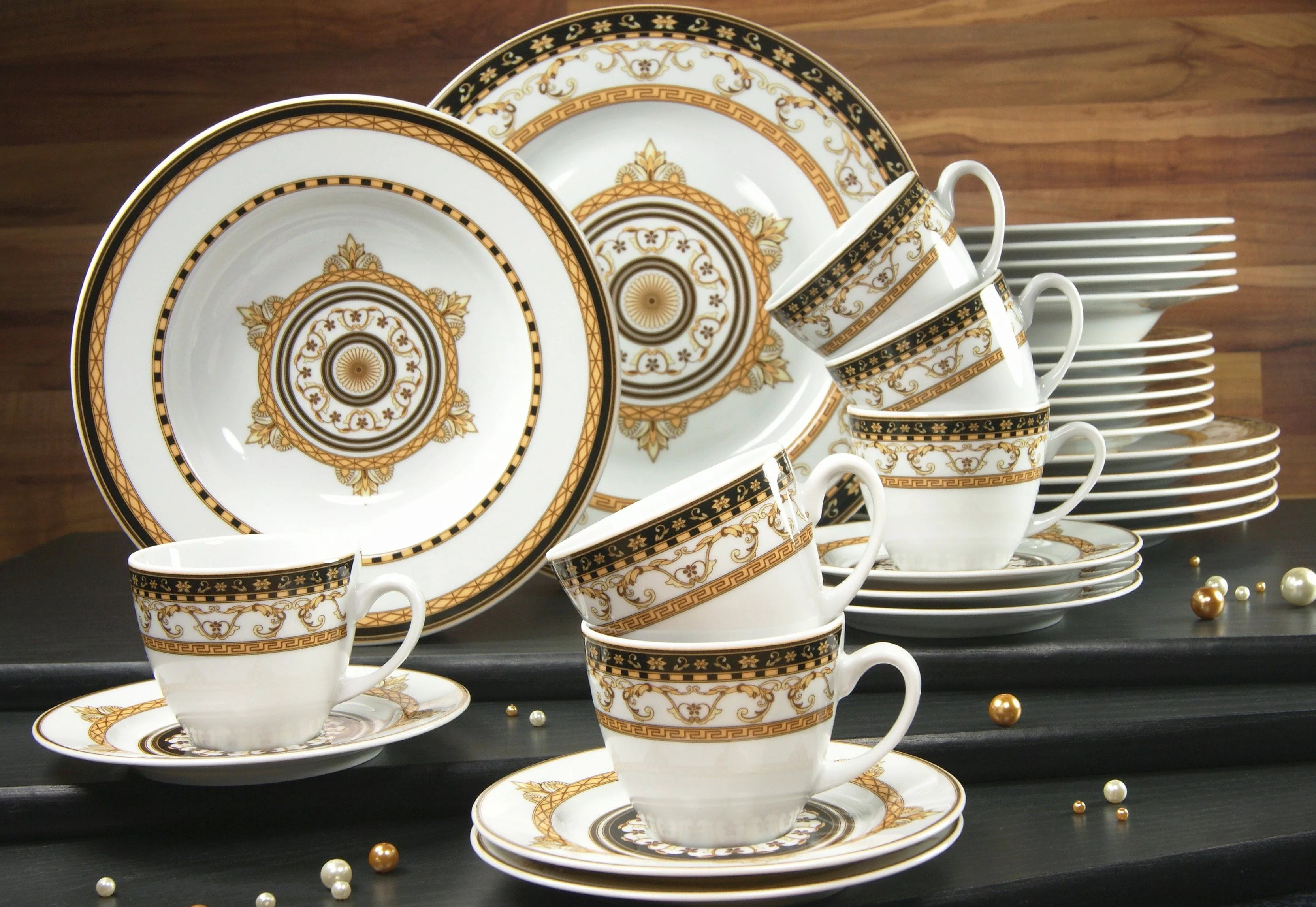 CreaTable Kombiservice »Geschirr-Set Majestosa«, (Set, 30 tlg., Kaffeeservi günstig online kaufen