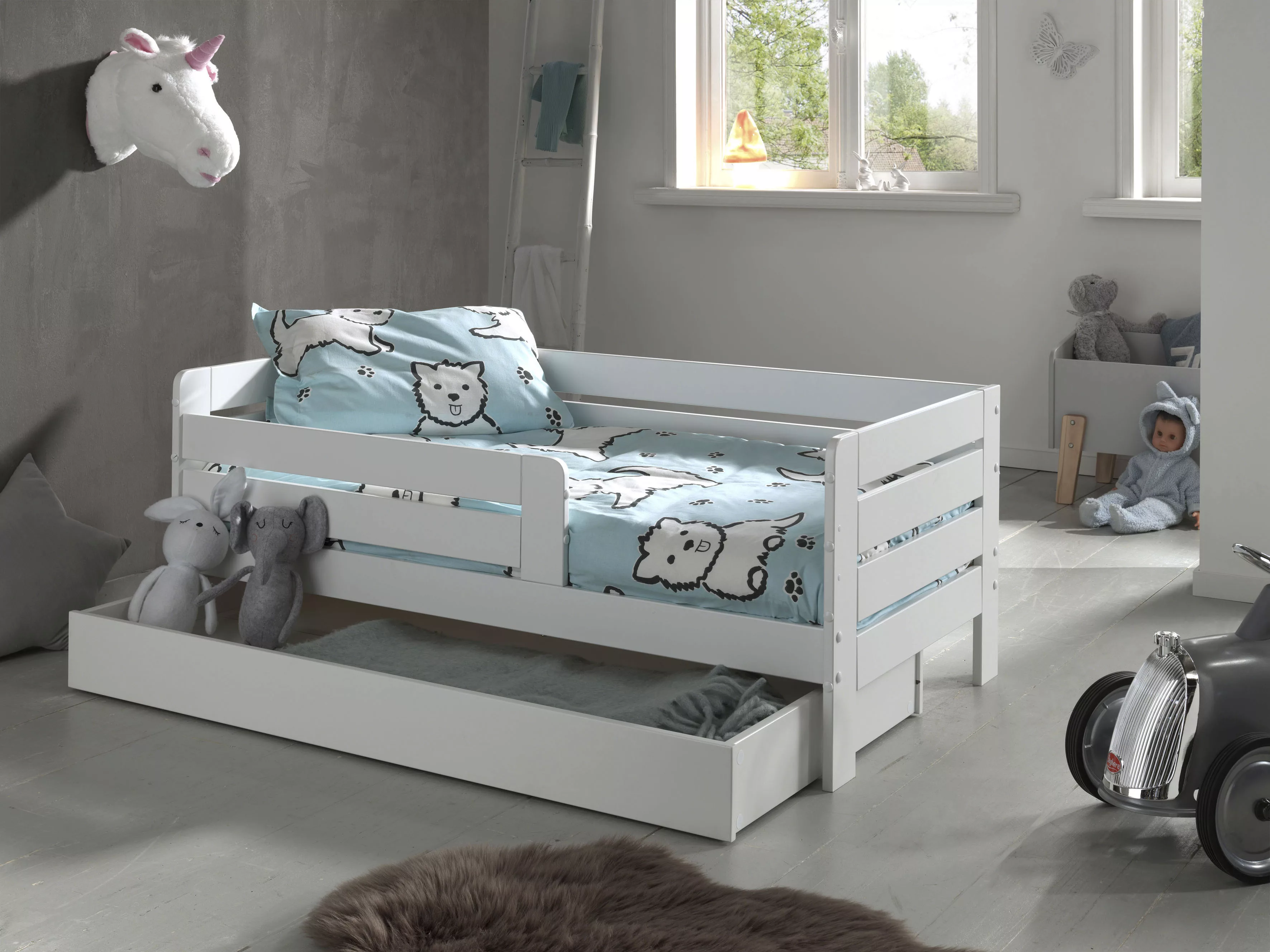 Vipack Kinderbett "Junior", (Made in Europe), mit Rolllattenrost, wahlweise günstig online kaufen