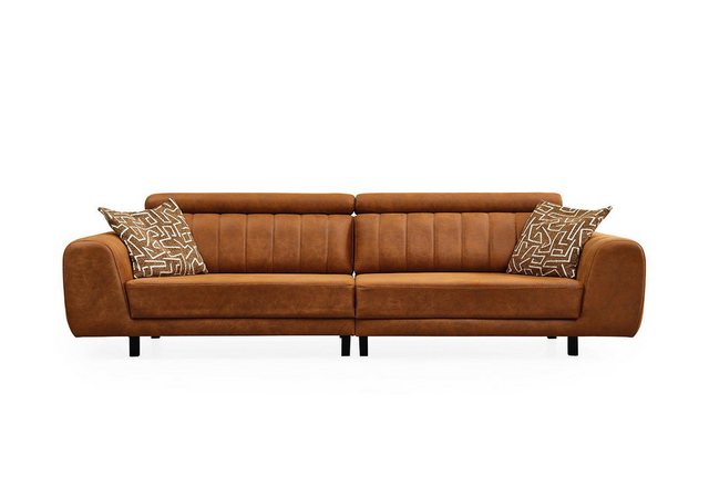 Xlmoebel Sofa Vollständiges Sofaset Viersitzer Sitzmöbel Sofa Braun Kunstle günstig online kaufen