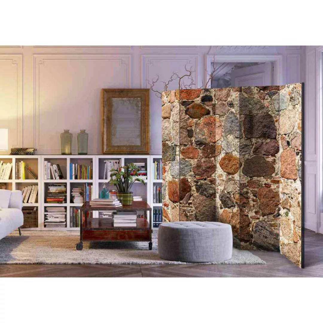 Spanischer Raumteiler 225 cm breit Steinmauer Motiv günstig online kaufen