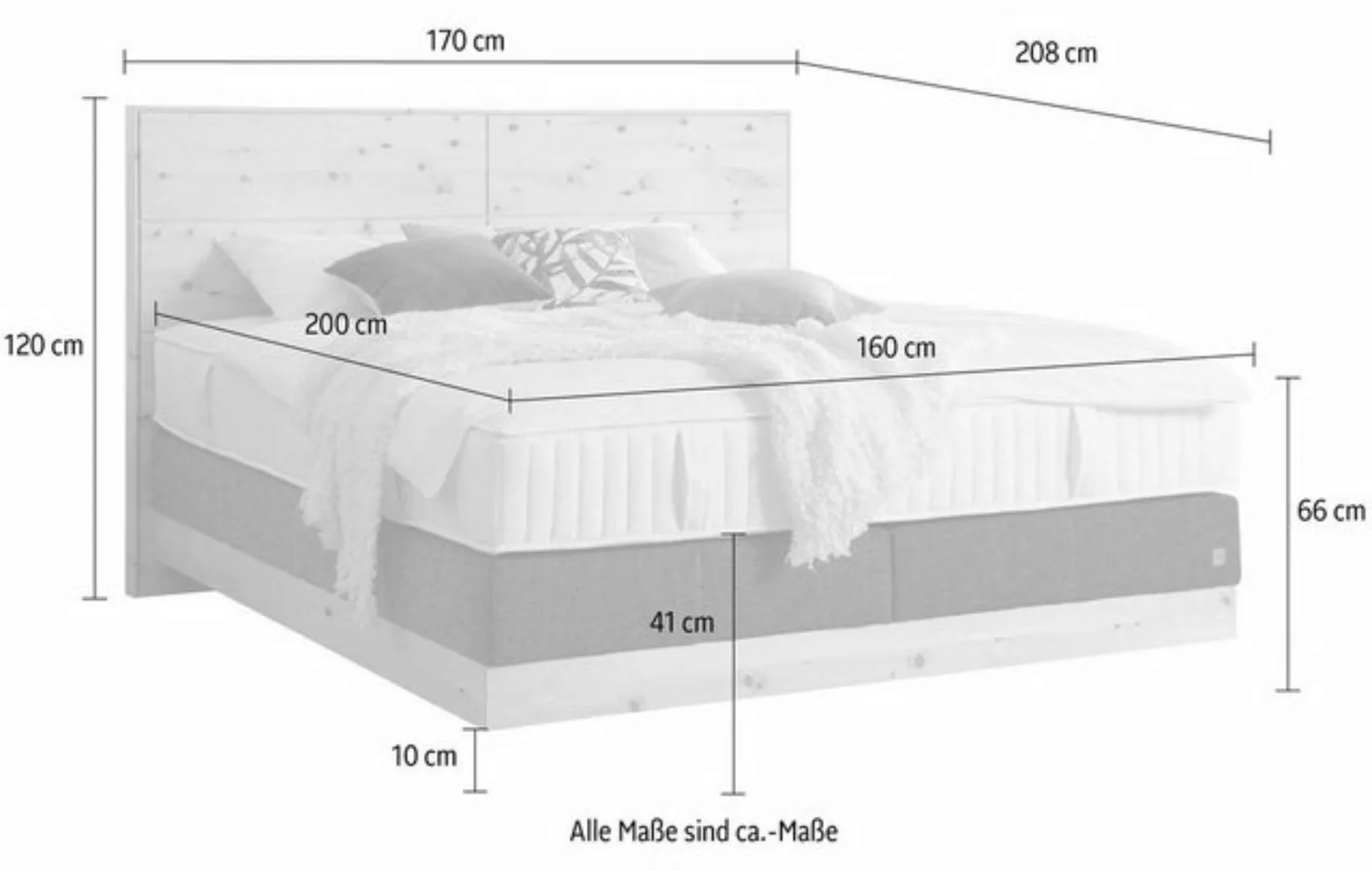 alina Boxspringbett Chalet, Grand Comfort TF 1000 PM, Zirbenholz natur geöl günstig online kaufen