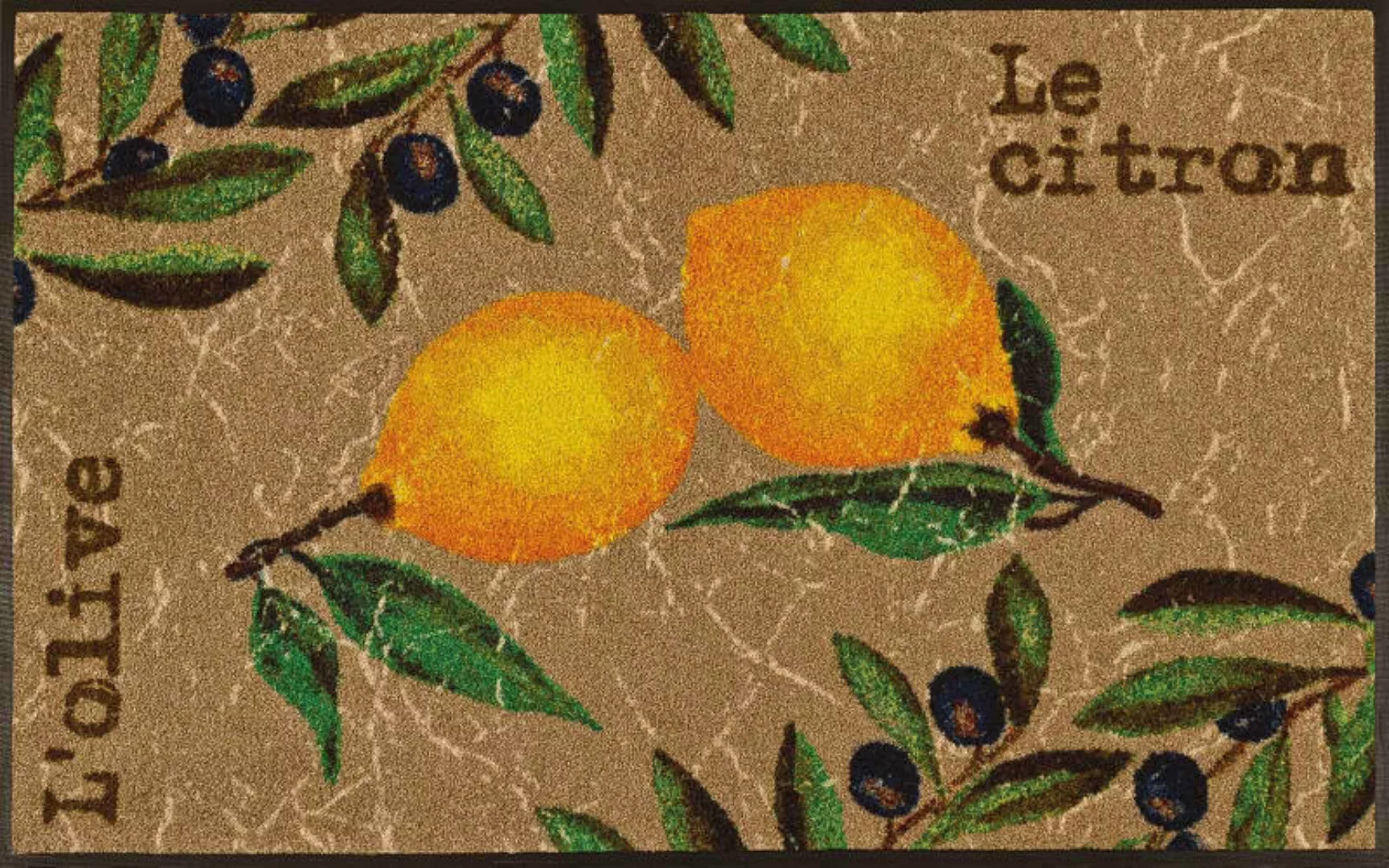 wash+dry by Kleen-Tex Küchenläufer »Le Citron«, rechteckig, Motiv Oliven & günstig online kaufen