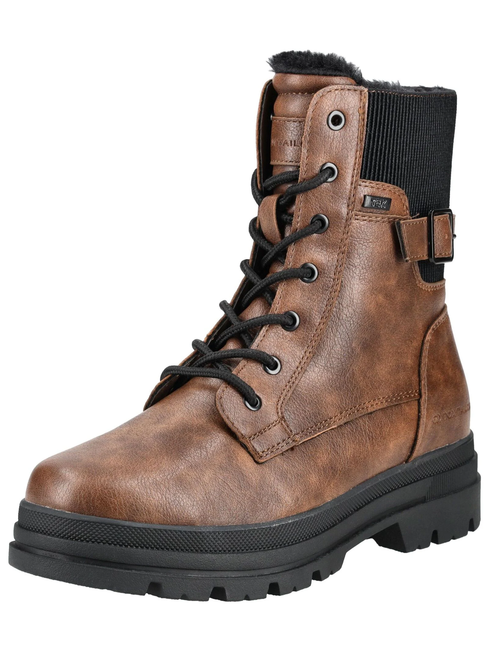 TOM TAILOR Schnürstiefelette "Tom Tailor Stiefelette Lederimitat" günstig online kaufen