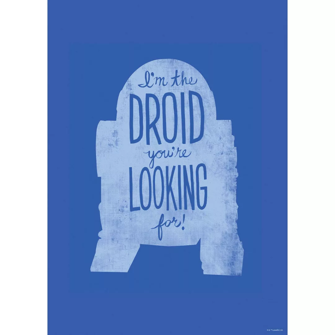 Komar Poster Star Wars Silhouette Quotes R2D2 Star Wars B/L: ca. 50x70 cm günstig online kaufen